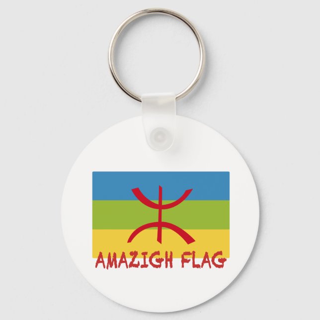 Amazigh flag - berber flag-Drapeau Amazigh Keychain (Front)