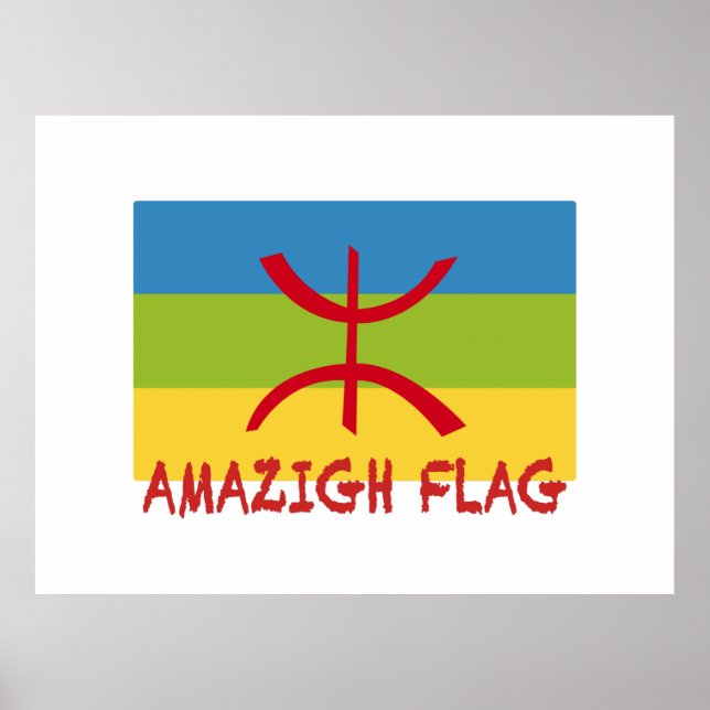 Amazigh flag - berber flag-Drapeau Amazigh Poster (Front)