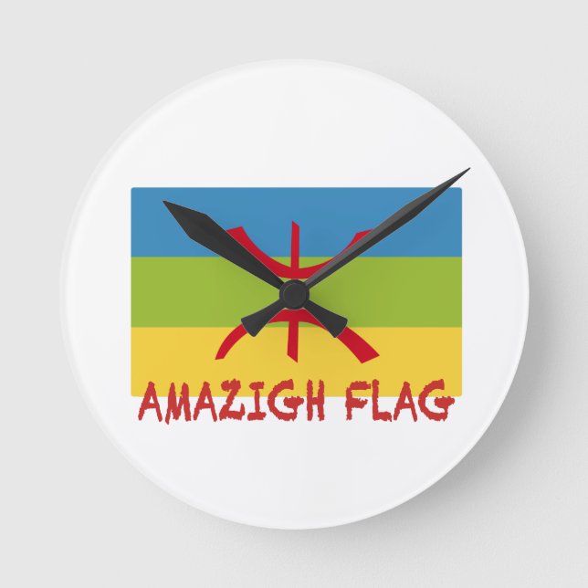 Amazigh flag - berber flag-Drapeau Amazigh Round Clock (Front)