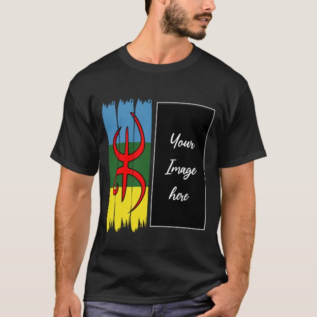 Amazigh flag custom photo | Create Your Own berber T-Shirt (Front)