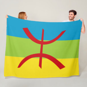 Amazigh Flag Gift Berber Flag Kabyles Fleece Blanket