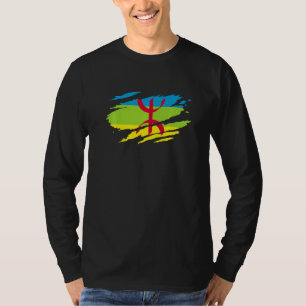 Amazigh Flag In My Heart Proud Berber Kabyle Flag T-Shirt