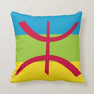 Amazigh Flag Throw Pillow