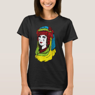 Amazigh Woman With Tattoo & Colourful Tamazight Be T-Shirt