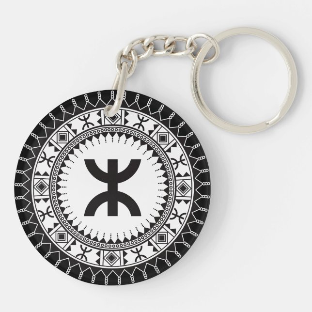 Amazigh z imazighen pattern keychain (Back)