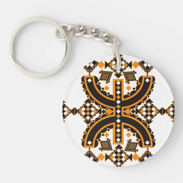Amazigh z imazighen pattern keychain (Front)