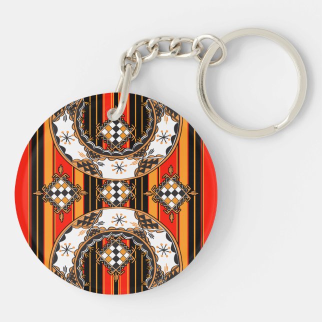 Amazigh z imazighen pattern keychain (Back)