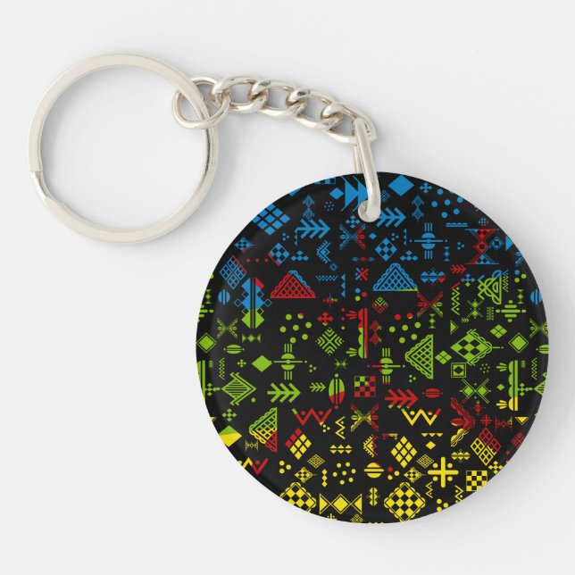 Amazigh z imazighen pattern keychain (Front)