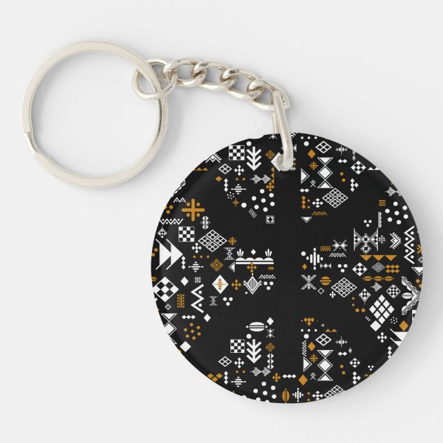 Amazigh z imazighen pattern keychain (Front)
