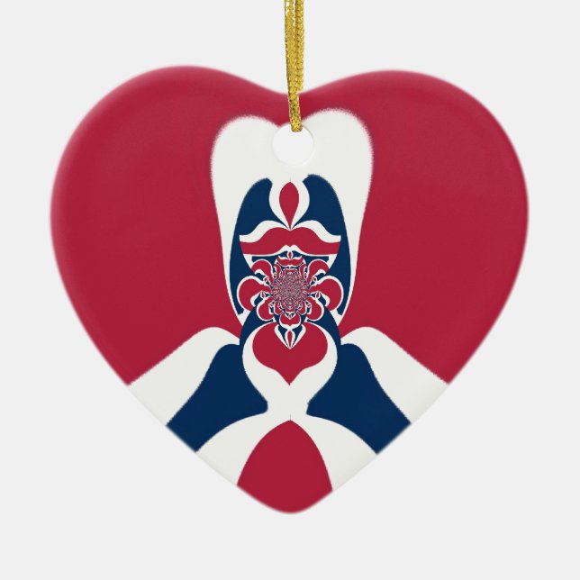Amazing Abstract E.T. Art Print Ceramic Ornament (Front)