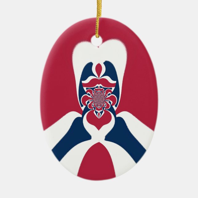 Amazing Abstract E.T. Art Print Ceramic Ornament (Front)