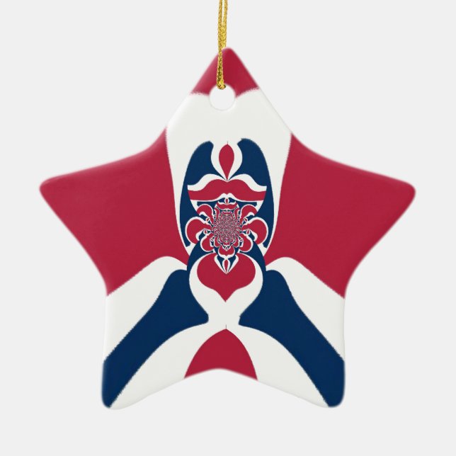 Amazing Abstract E.T. Art Print Ceramic Ornament (Front)