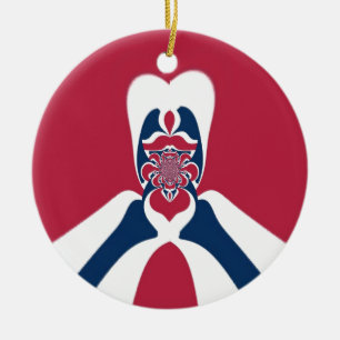 Amazing Abstract E.T. Art Print Ceramic Ornament