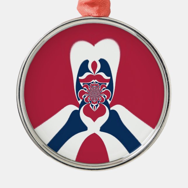 Amazing Abstract E.T. Art Print Metal Ornament (Front)