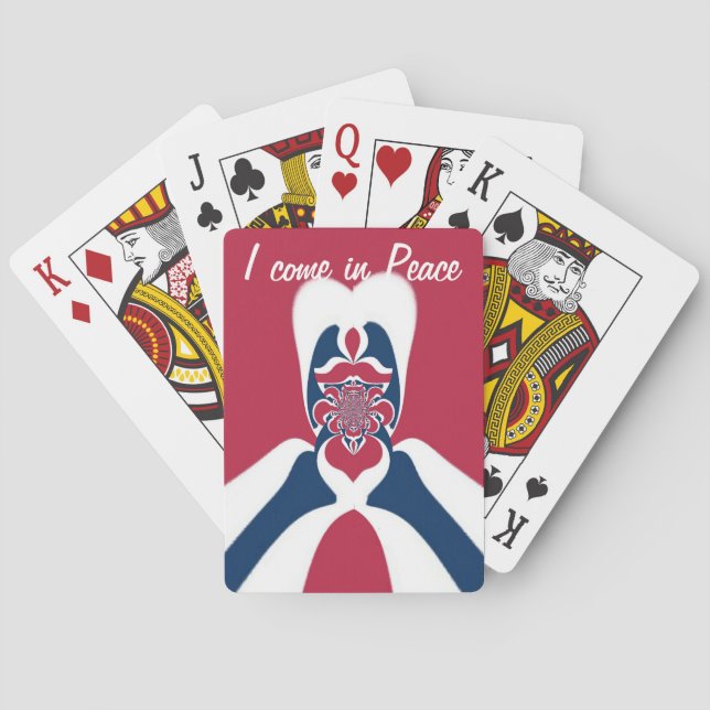 Amazing Abstract E.T. Art Print Playing Cards (Back)