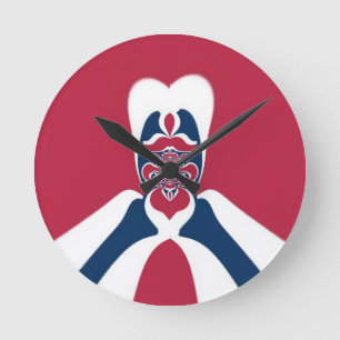 Amazing Abstract E.T. Art Print Round Clock