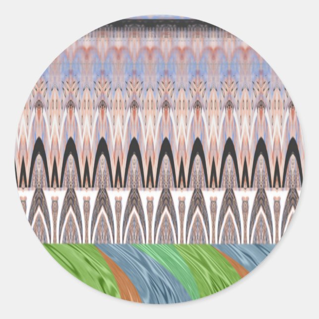 Amazing Abstract Pattern Art Print Classic Round Sticker (Front)