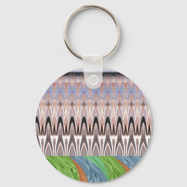 Amazing Abstract Pattern Art Print Keychain (Front)
