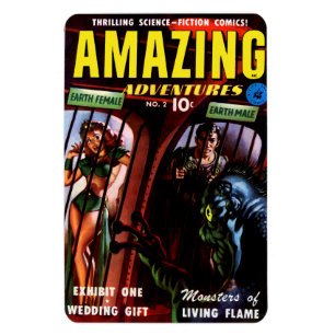 Amazing Adventures #2 Retro Sci Fi Comic Book Magnet