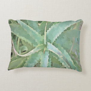 Amazing Aloe Vera Acrylic Art Accent Pillow