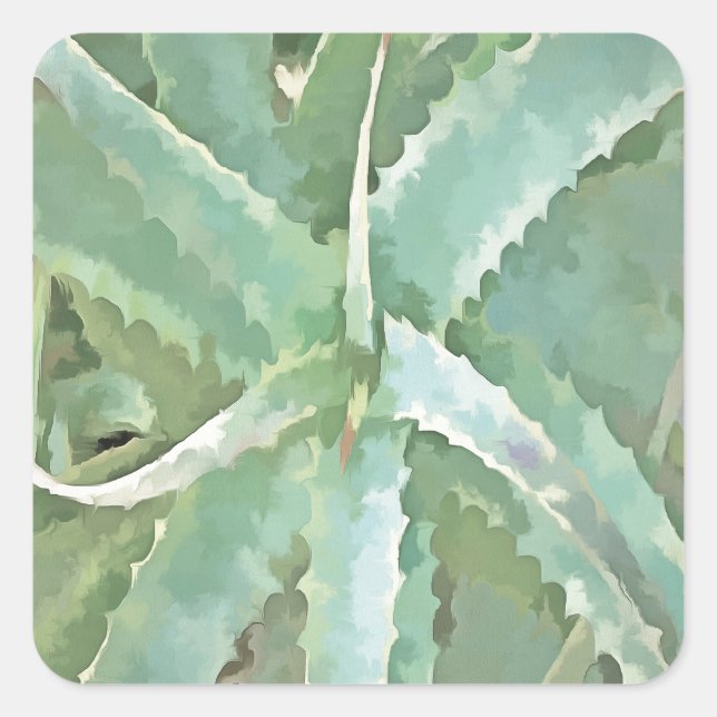 Amazing Aloe Vera Acrylic Art Square Sticker (Front)