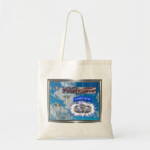 Amazing American Paratrooper and Flag Tote Bag