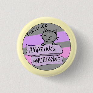 Amazing Androgyne 1 Inch Round Button