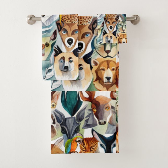 Amazing Animals Bath Towel Set (Insitu)