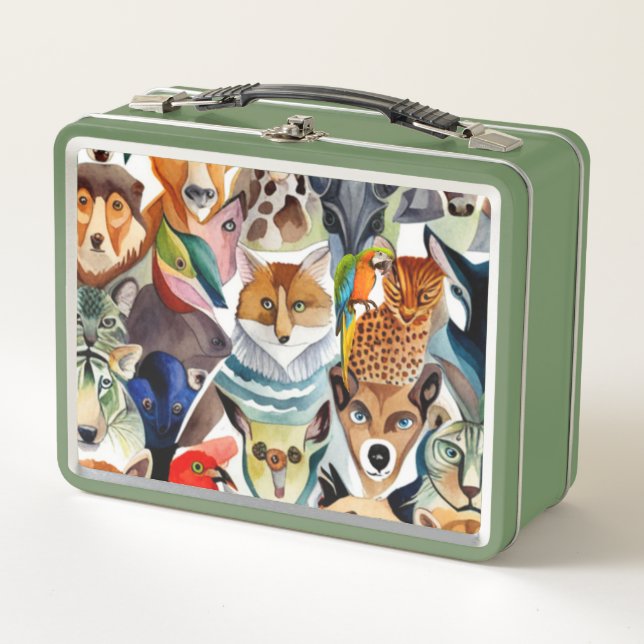 Amazing Animals Metal Lunch Box (Front)