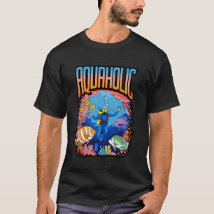Amazing Aquaholic Scuba Diving Gear Graphic T-Shirt