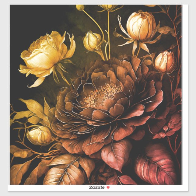 Amazing Arrangement Rust Accent Vintage Flowers (Sheet)