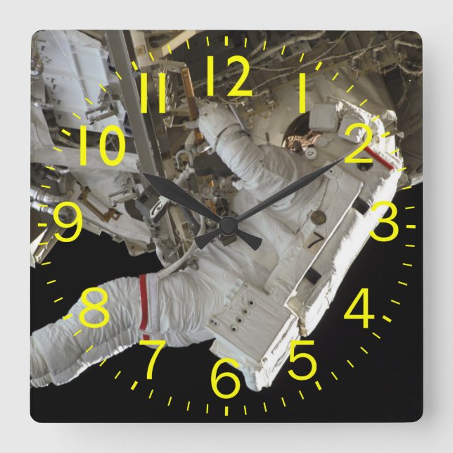 Amazing Astronaut Square Wall Clock (Front)