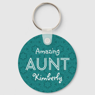 Amazing AUNT Custom Name Keychain Gift for Her