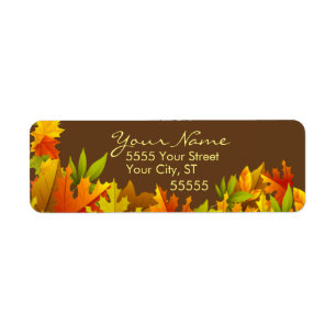 Amazing Autumn Custom Return Address Labels