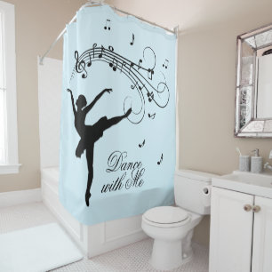 Amazing Ballerina Dancing with Music Blue