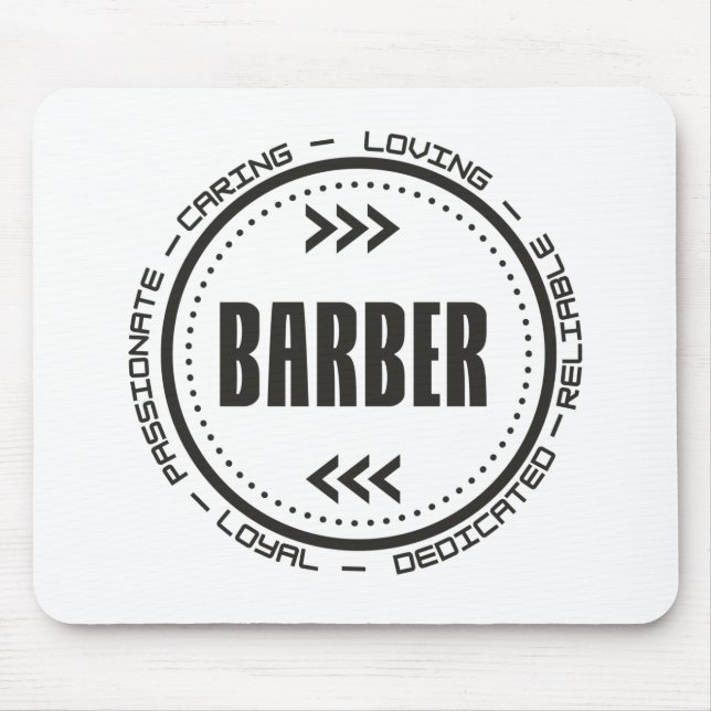 Amazing Barber Job Title Mouse Pad (Front)