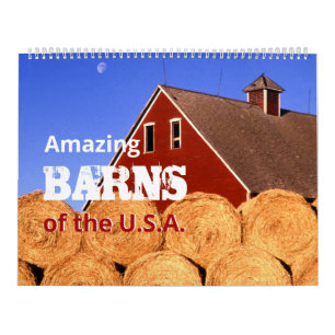 Amazing Barns - USA in Photos Large Wall Calendar