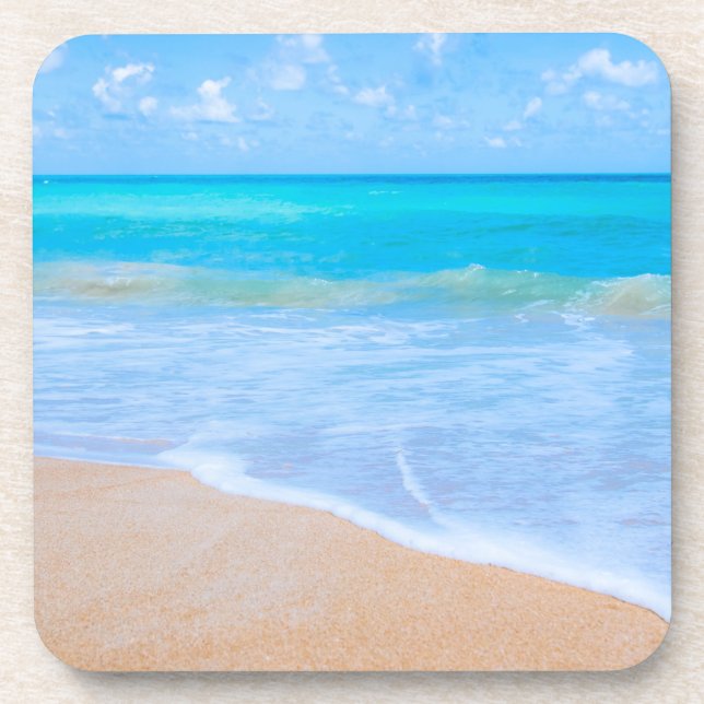 Amazing Beach Tropical Scene Photo Coaster (Front)