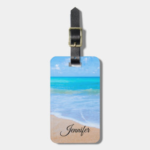 Amazing Beach Tropical Scene Photo Luggage Tag