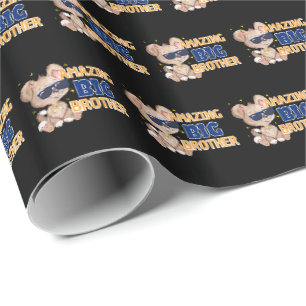 Amazing Big Brother Cool Dog Wrapping Paper