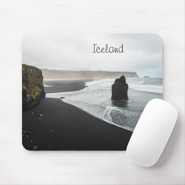 Amazing Black Beach Iceland Mouse Pad (With Mouse)