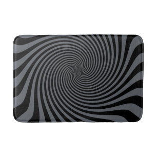 Amazing Black Charcoal Swirl Design Customize This Bath Mat