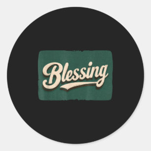 Amazing Blessing Logo Costume  Classic Round Sticker