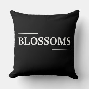 Amazing Blossoms beauty text cute design Throw Pillow