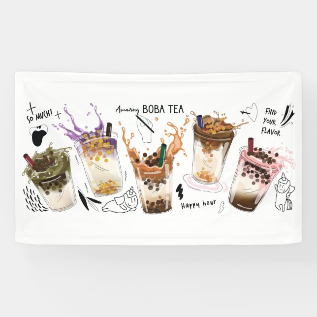  Amazing Boba tea Banner (Horizontal)