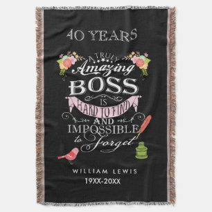 Amazing Boss Floral Throw Blanket