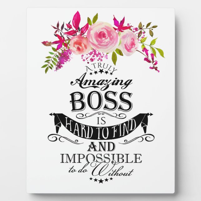 Amazing Boss THANK YOU BOSS "awesome boss Plaque (Front)