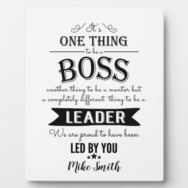 Amazing boss thank  you plaque (Front)