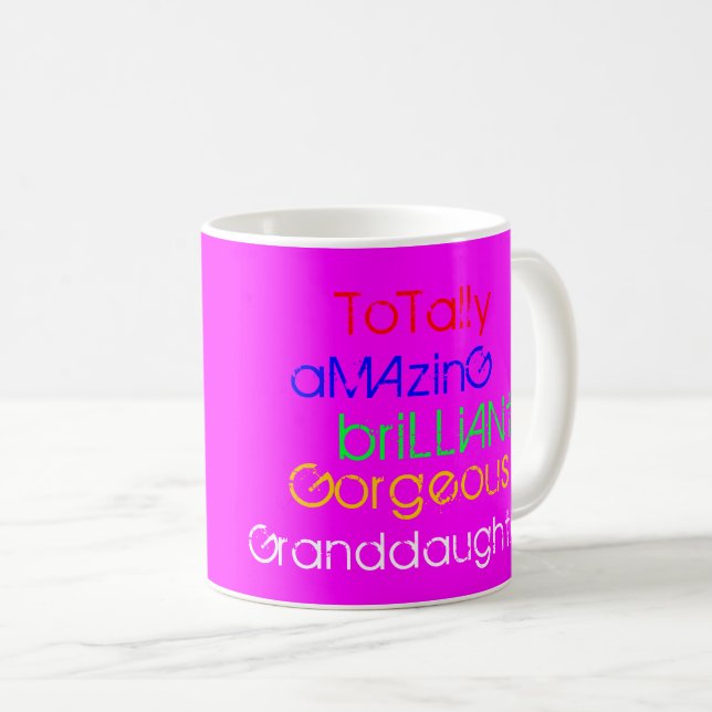 Amazing Brilliant Gorgeous Granddaughter Named Coffee Mug (Front Right)