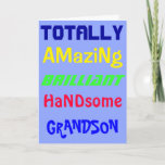 Amazing Brilliant Handsome - Personalized Birthday Card<br><div class="desc">The front of this Happy Birthday greetings card reads "To a totally amazing,  brilliant,  handsome" and you can personalize it for any friend or relative.  Inside it has the greeting "Happy Birthday"</div>